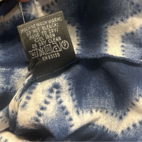 Lafayette 148 Tunic Top Geometric Batik Print Button Front Size 14 Belted - Picture 10 of 11